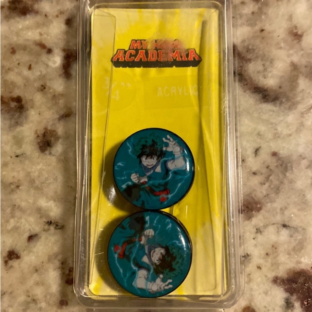 my hero academia ear plugs 3/4inch
